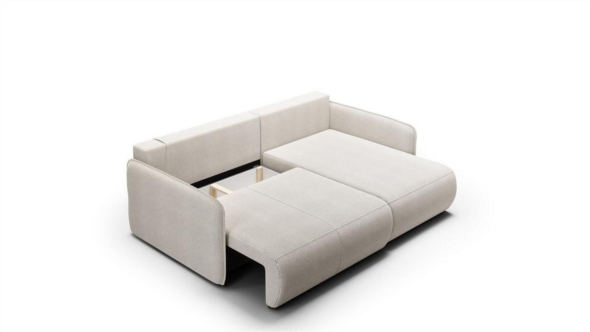 ECKSOFA Calgary - Hellgrau, Holzwerkstoff/Textil (207/148cm) - Fun Möbel