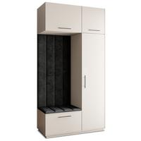 GARDEROBENSCHRANK REMA 120/240/60 cm Modern Kaschmir - Kaschmir/Schwarz, Holzwerkstoff (120/240/60cm) - MASSENO