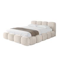 POLSTERBETT mit Bettkasten und Lattenrost, Bett mit Matratze H3/H4 - KALA-v1 200x200 Beige - Beige, Holzwerkstoff/Textil (200/200cm) - ALTDECOR