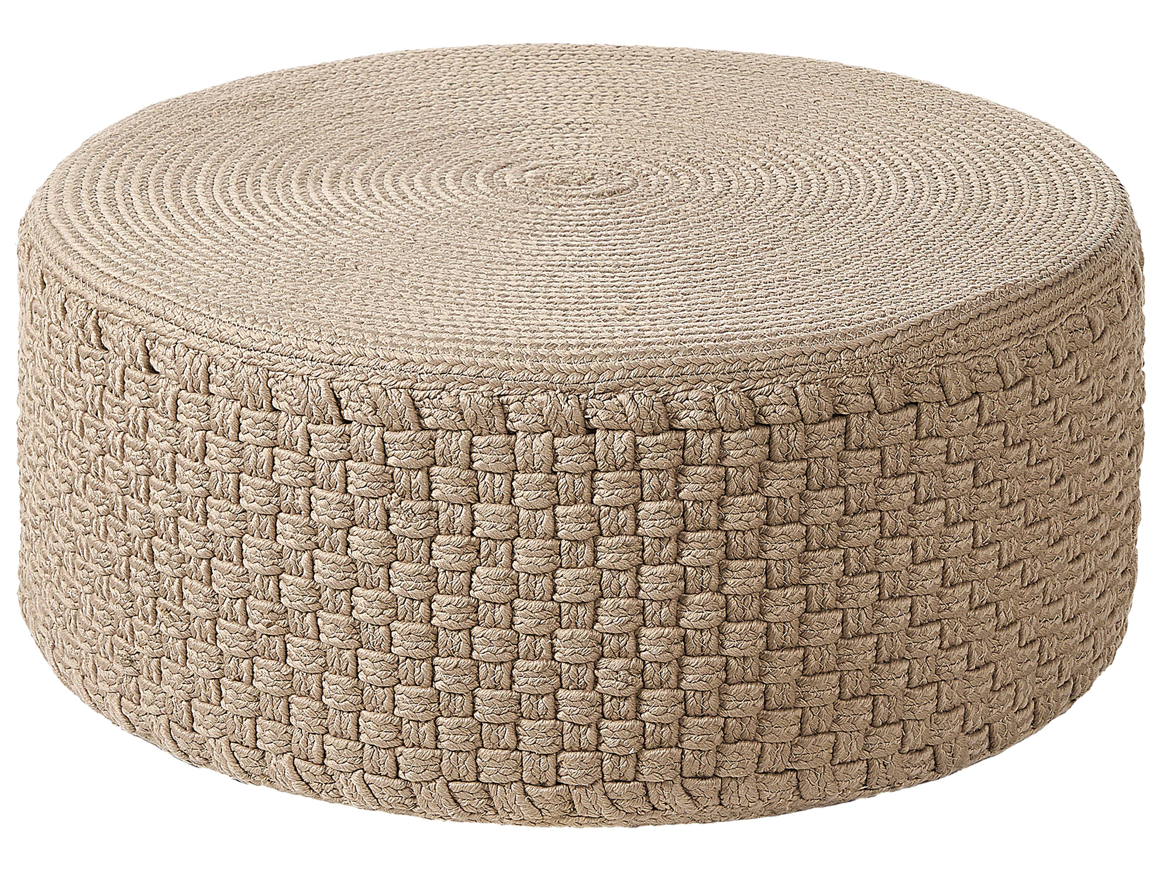 POUF Beige Mithi - Beige, Textil (70/30/70cm) - Beliani