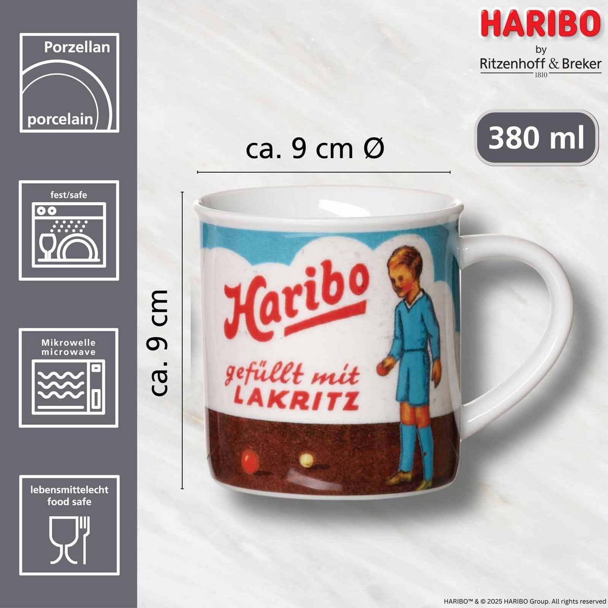BECHER RETRO Haribo bunt 380 ml 6er Set - Multicolor, Keramik (0.38L) - Ritzenhoff Breker