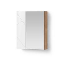 SPIEGELSCHRANK Ronco Weiß/Eiche 60 x 75 cm - Eichefarben/Weiß, Holzwerkstoff (60/75/17.2cm) - Livinity®