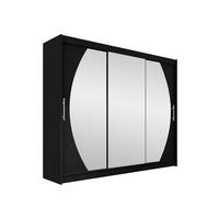 KLEIDERSCHRANK Aston V - Silberfarben/Schwarz, Holzwerkstoff/Kunststoff (250/215/58cm) - MIRJAN24