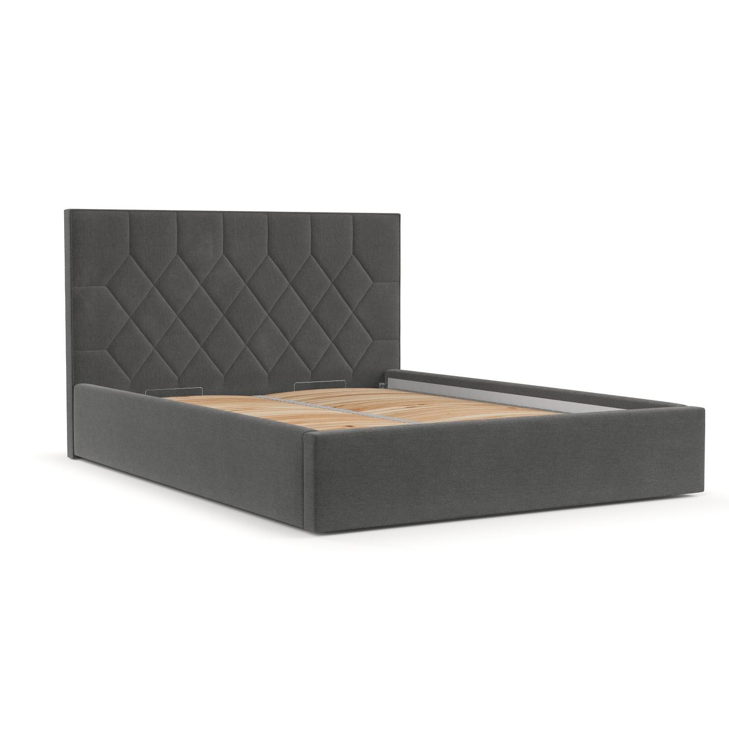 POLSTERBETT Brisa 180/200 cm Anthrazit im Asti Stoff - Anthrazit/Schwarz, Holz/Holzwerkstoff (180/200cm) - AltaBeds
