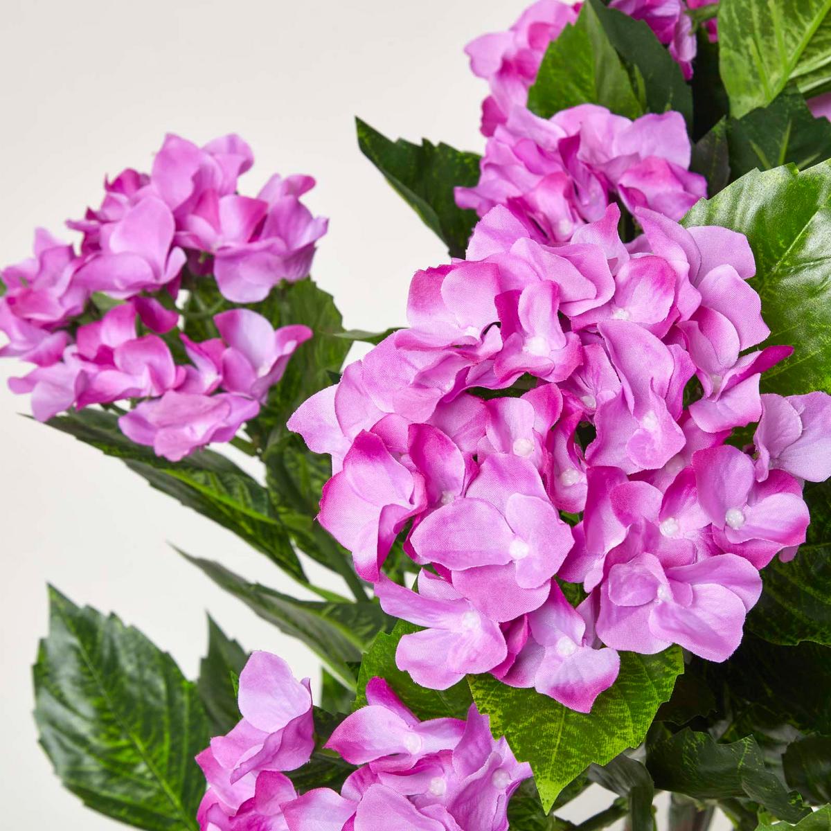 KUNSTBLUME Hortensien lila, 85 cm - Flieder, Kunststoff (85cm) - Homescapes