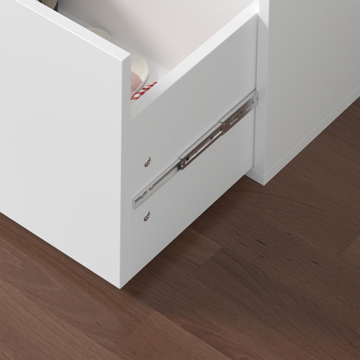 SCHUHBANK Degerfors - Weiß, Holzwerkstoff/Kunststoff (39/45/80cm) - [en.casa]