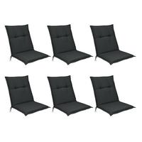 NIEDERLEHNERAUFLAGE Flair NL 100/50/8cm Graphitgrau (6tlg) - Graphitfarben, Textil (50/6/100cm) - Beautissu 