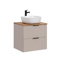 WASCHTISCH 60.6cm Adriel Beige - Beige/Weiß, Holzwerkstoff (60.6/59/46cm) - Petits-meubles