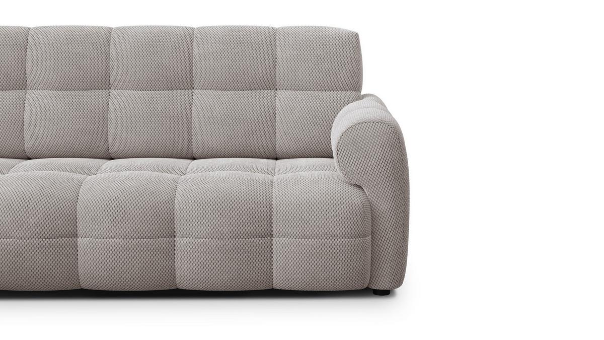 ECKSOFA MELLOW 5-Sitzer, beige - Beige/Schwarz, Holz/Textil (283/191cm) - Wozimo