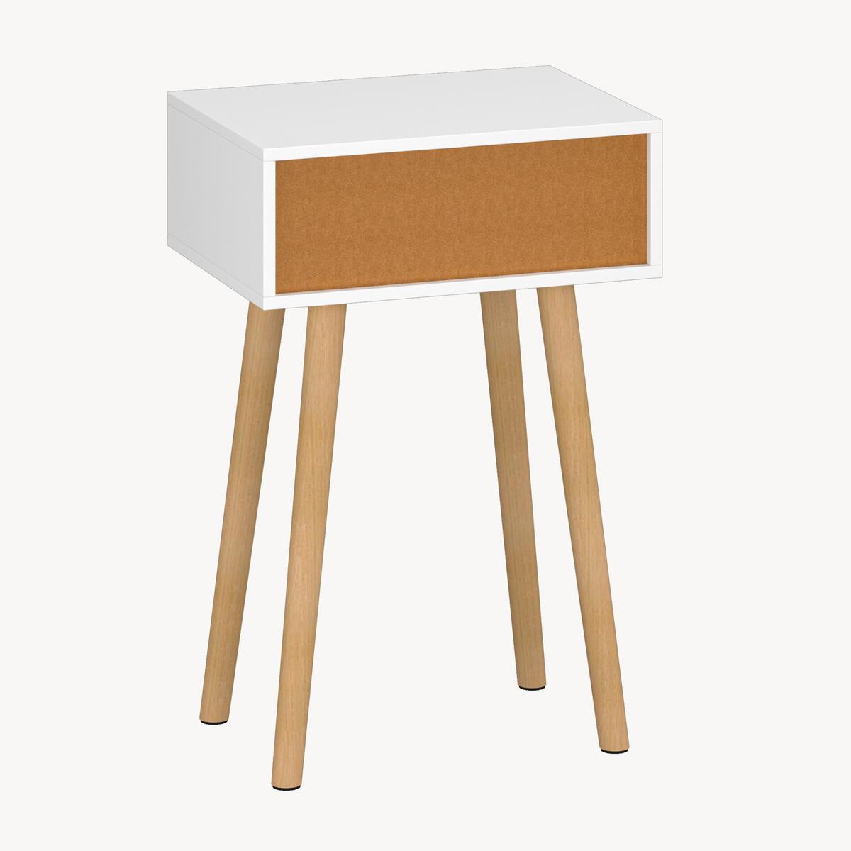 BEISTELLTISCH Östersund - Eichefarben/Weiß, Holz/Holzwerkstoff (30/40/60cm) - [en.casa]