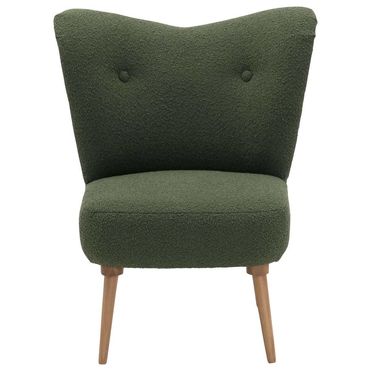 COCKTAILSESSEL Kayra Bouclé-Gewebe grün - Grün, Kunststoff (72/90/74cm) - 58aufmkessel