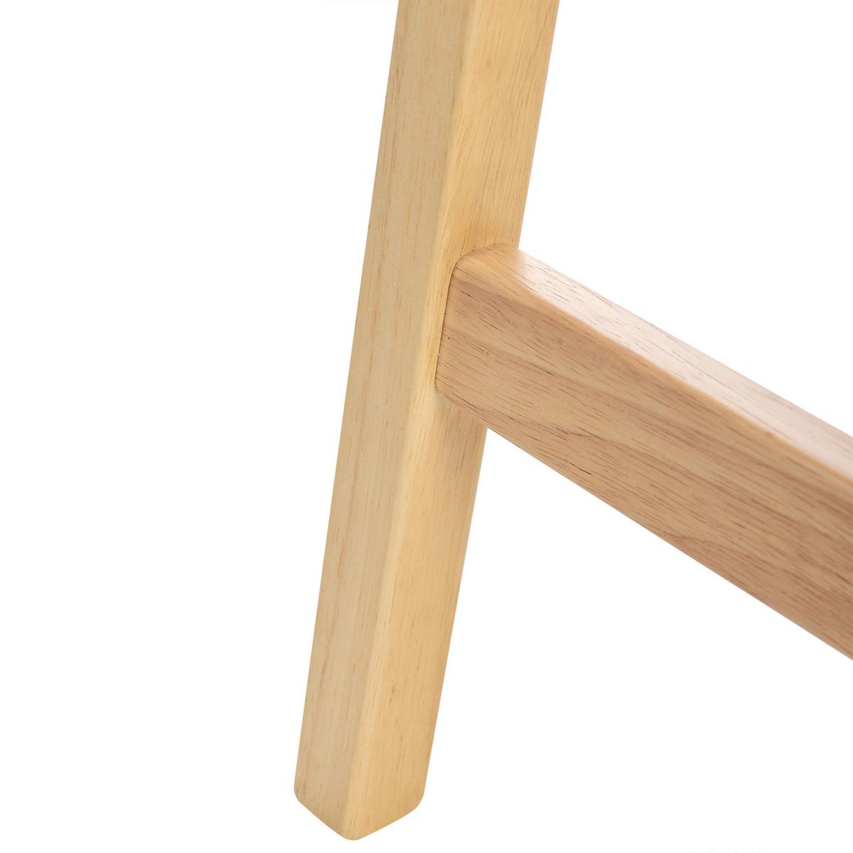 BARHOCKER 2er-Set Hellbraun/Grau Dixon - Braun/Grau, Holz (45/63/39cm) - Beliani
