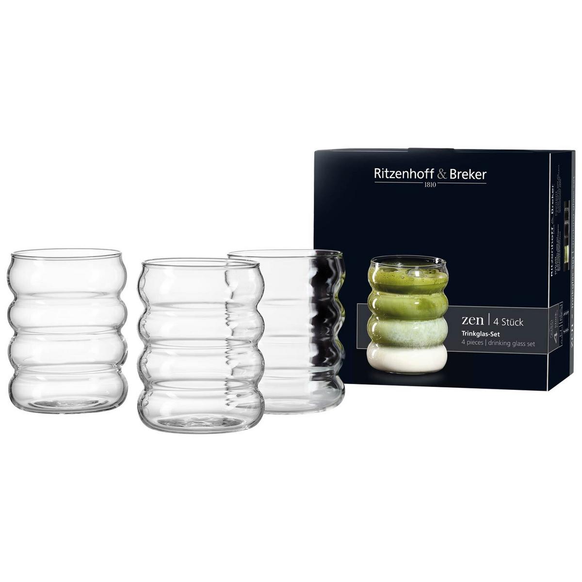 TRINKGLÄSER-SET Zen transparent 300 ml 4er Set - Transparent, Glas (0.3L) - Ritzenhoff Breker