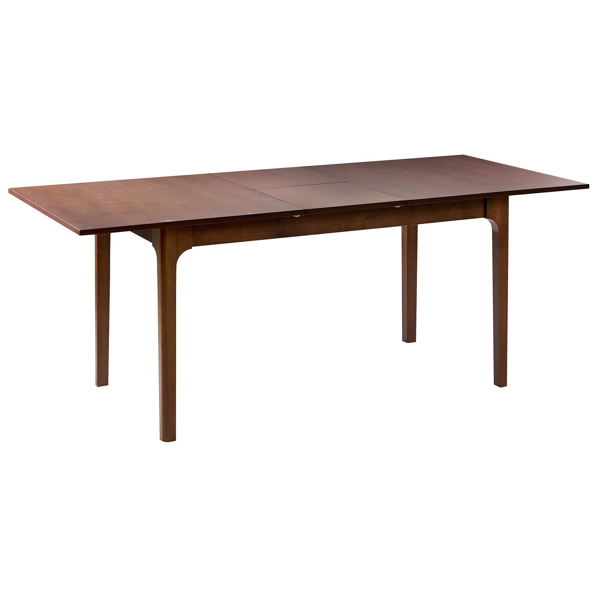 ESSTISCH ausziehbar Dunkle Esche 160-200/90 cm Delmas - Dunkelbraun, Holzwerkstoff (160/90/76cm) - Beliani