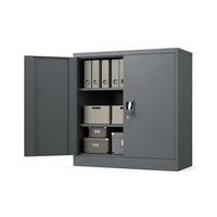 AKTENSCHRANK Metallkommode Metallschrank mit Schloss für Büro Akten und Dokumente Anthrazit 90x90x40cm - Anthrazit, Metall (90/90/40cm) - Muralo