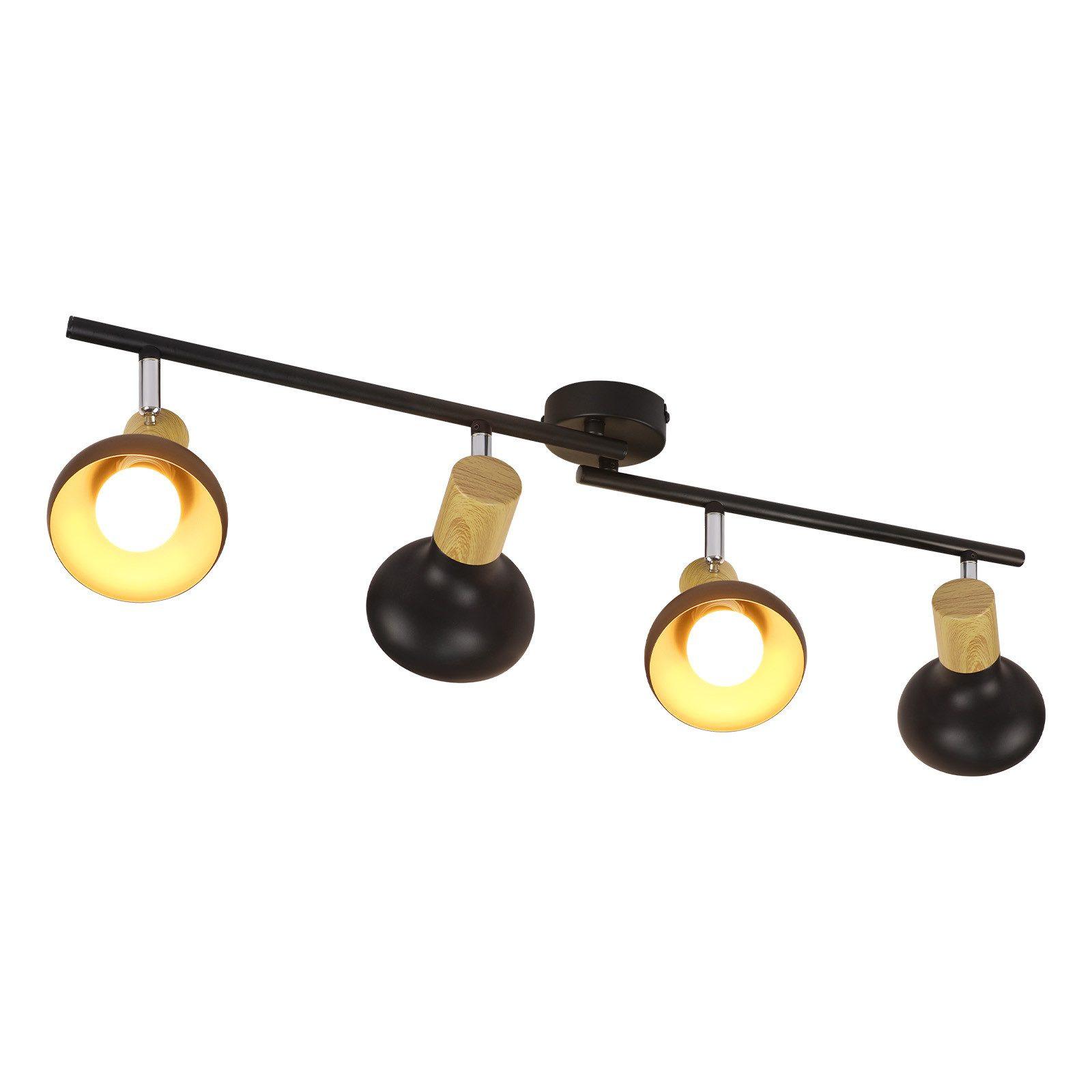 DECKENSTRAHLER Farrell 4-flammig 70/11/15.5 cm - Schwarz, Metall (70/11/15.5cm) - Nettlife