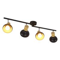 DECKENSTRAHLER Farrell 4-flammig 70/11/15.5 cm - Schwarz, Metall (70/11/15.5cm) - Nettlife