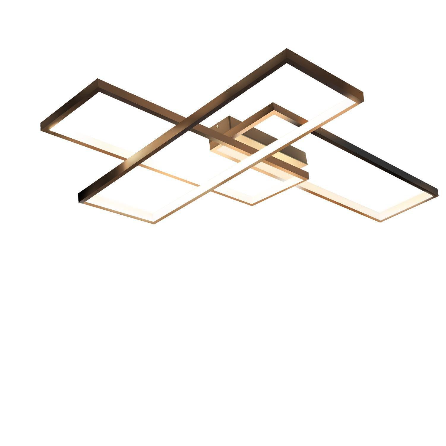 DECKENLEUCHTE Opheliael 67/47/10 cm - Schwarz, Metall (67/47/10cm) - ZMH