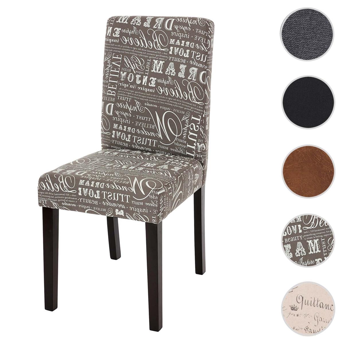 ESSZIMMERSTUHL Grau, Schwarz - Schwarz/Grau, Textil (43/90/56cm) - MCW