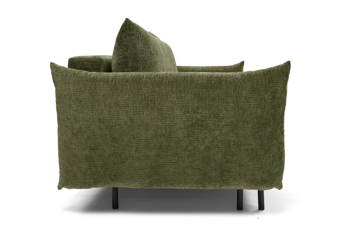 BETTSOFA UNO Grün Chenille-Stoff mit Schlaffunktion - Grün, Holz (240/90/108cm) - MASSENO