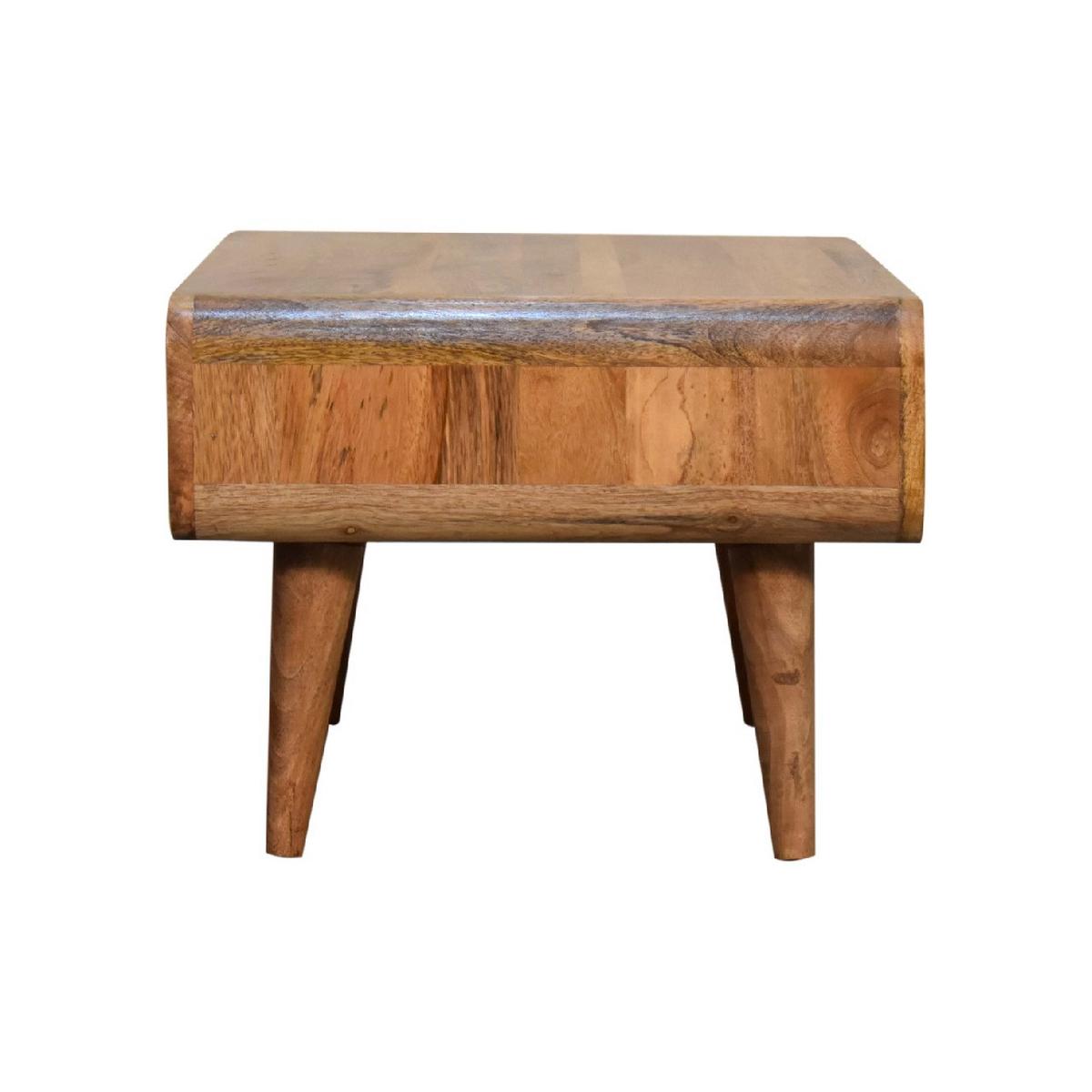 MEDIENMÖBEL TV-Ständer, Offener Stauraum, Nordische Beine - Messingfarben/Braun, Holz/Metall (65/35/45cm) - Artisan Furniture