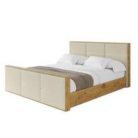 POLSTERBETT mit Bettkasten, Fußteil und Lattenrost, Boxbett ohne Matratze - ENZO1-Z 180x200 Beige - Taupe, Holzwerkstoff/Textil (180/200cm) - ALTDECOR
