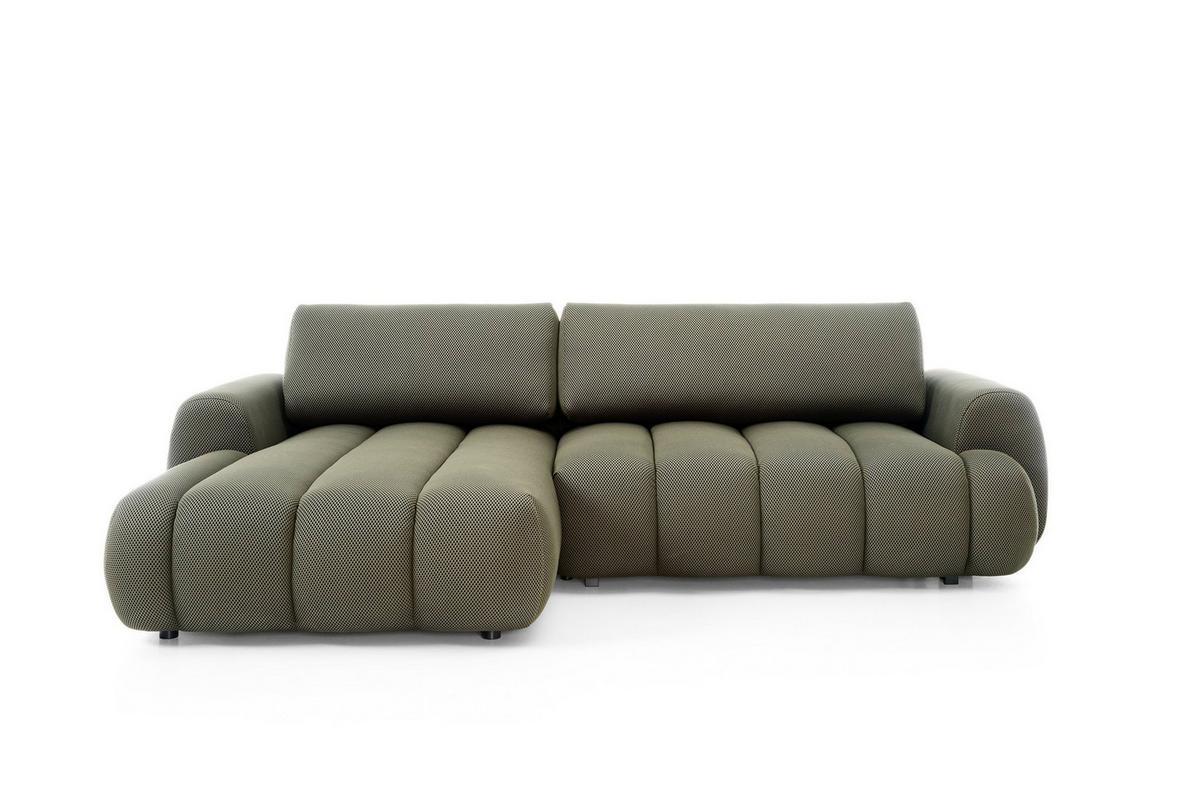 ECKSOFA SITO Grün Jersey mit Schlaffunktion - Grün, Holz (272/168cm) - MASSENO