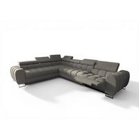 ECKSOFA Bastien Relax - Grau, Holzwerkstoff/Textil (260/330cm) - Fun Möbel