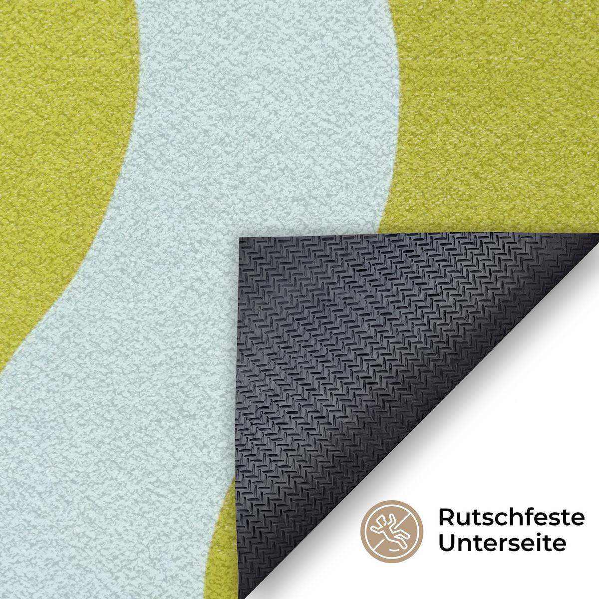 FUSSMATTE Bahnen - Wellen - Bunt - Vertikal Fußabtreter 180x120 cm - Multicolor, Kunststoff (180/0.4cm) - MuchoWow