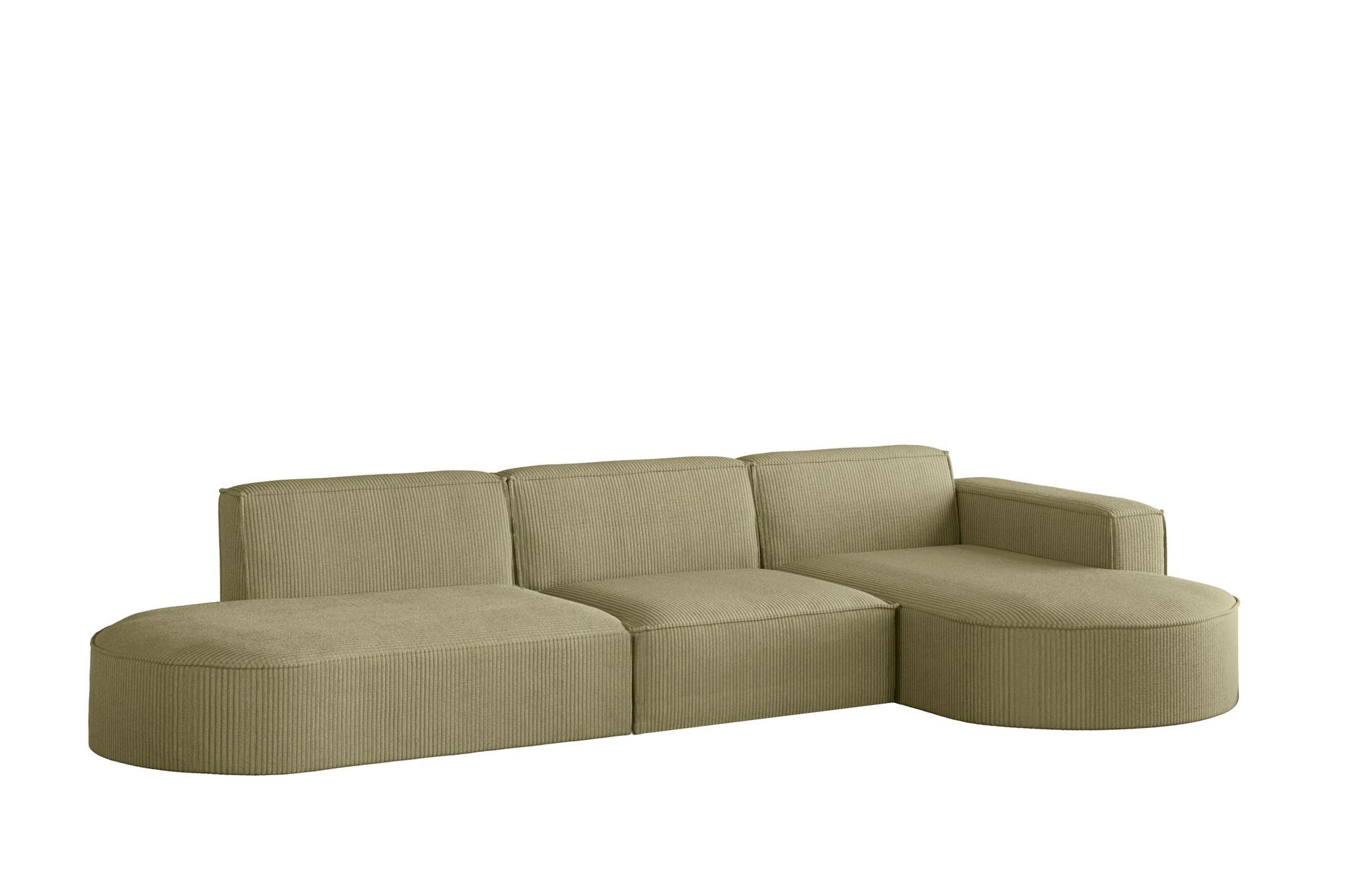 ECKSOFA Palma In Scala - Opal, Holzwerkstoff/Textil (296/165cm) - Fun Möbel