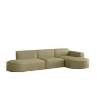ECKSOFA Palma In Scala - Opal, Holzwerkstoff/Textil (296/165cm) - Fun Möbel