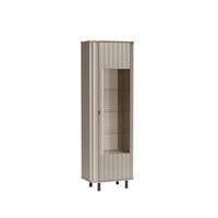 VITRINE MODERNO 200 / 65,3 cm in Beige - Beige, Holzwerkstoff (65.3/200/40.5cm) - MASSENO