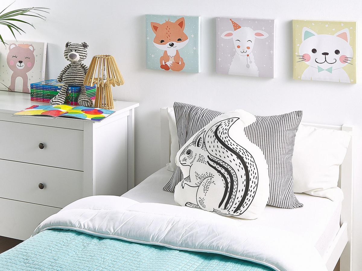 DEKOKISSEN Weiß 42/48 cm Kolkata - Weiß, Naturmaterialien/Textil (42/48cm) - Beliani