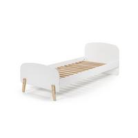 EINZELBETT Karilynn 206x73x95 aus MDF+Massivholz in Weiß - Weiß, Holzwerkstoff (90/200cm) - 58aufmkessel