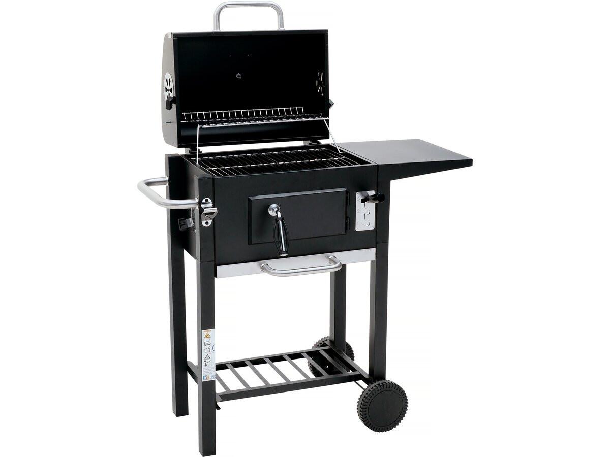 HOLZKOHLENGRILL vicomte Schwarz - Schwarz, Metall (46/123/92.5cm) - Habitat Garten