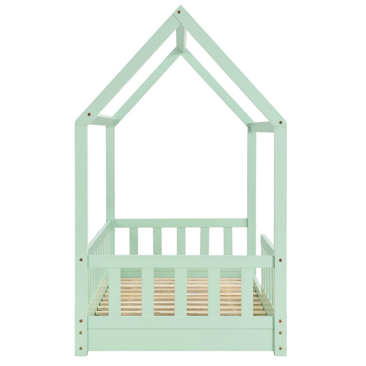 KINDERBETT Marli mint 90x200 cm - Mintgrün, Holz (90/200cm) - Juskys