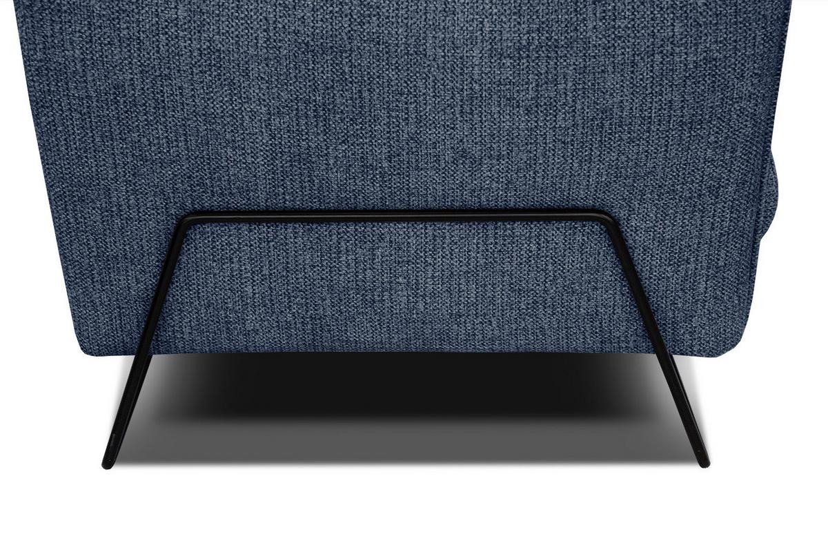 ECKSOFA HOSTEN 4-Sitzer, dunkelblau - Schwarz/Dunkelblau, Holzwerkstoff/Textil (269/158cm) - Wozimo