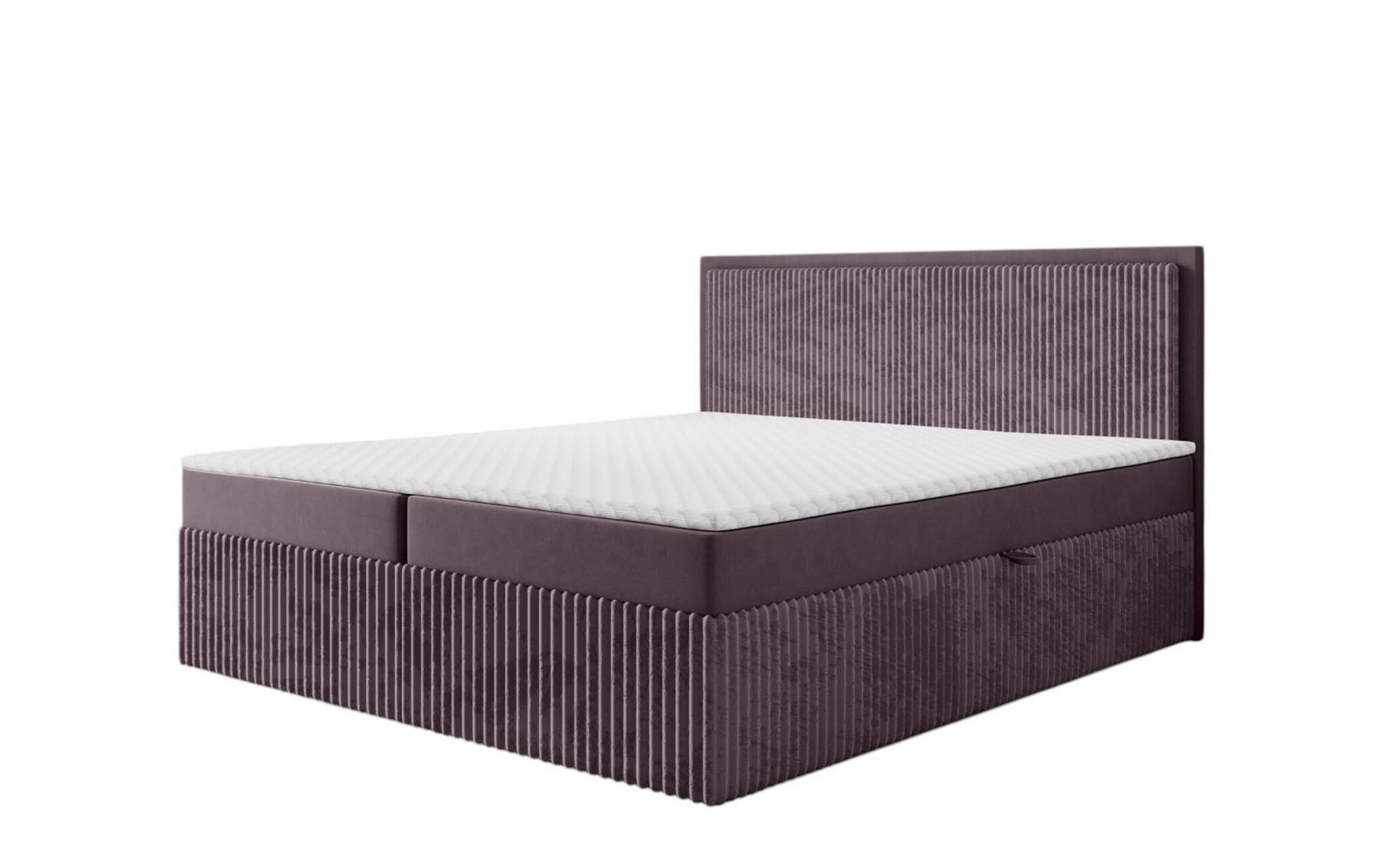 BOXBETT Hidis In Stoff Vito - Violett, Holzwerkstoff/Textil (160/200cm) - Fun Möbel
