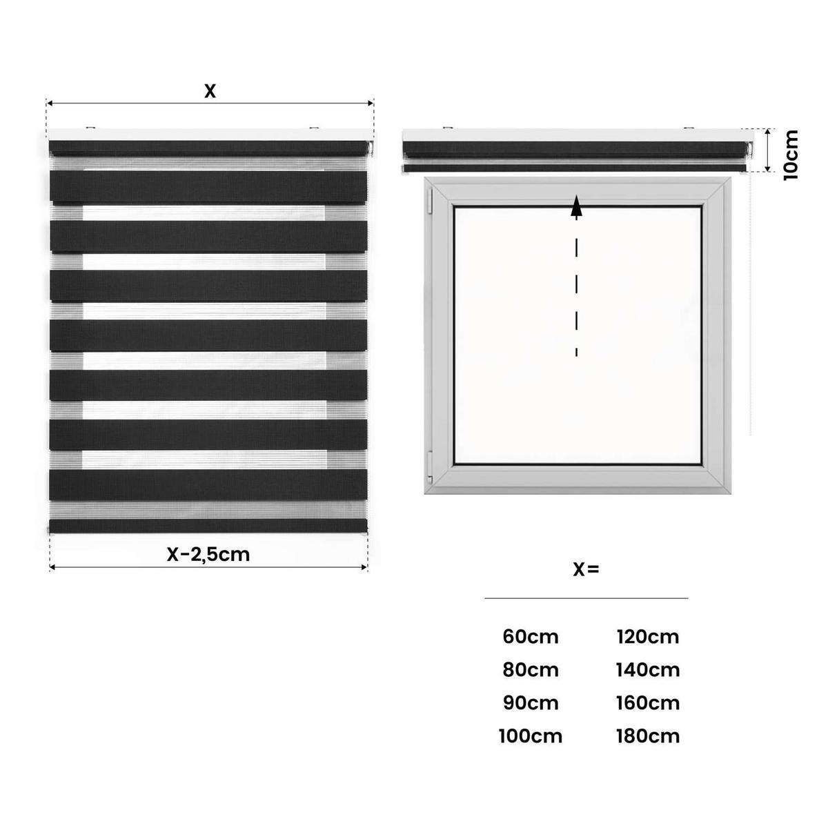 DOPPELROLLO Grau 120x180 cm - Grau, Kunststoff (120/180cm) - STORESDECO