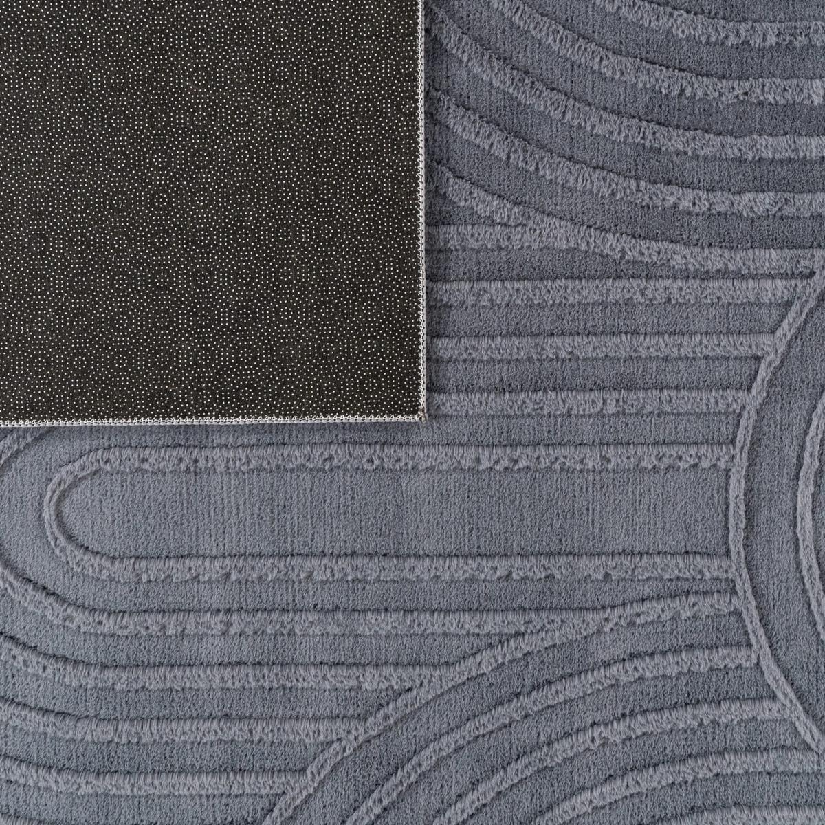 FLACHWEBETEPPICH Boho Anthrazit 80 x 150 cm - Anthrazit, Kunststoff (80/150cm) - TT Home