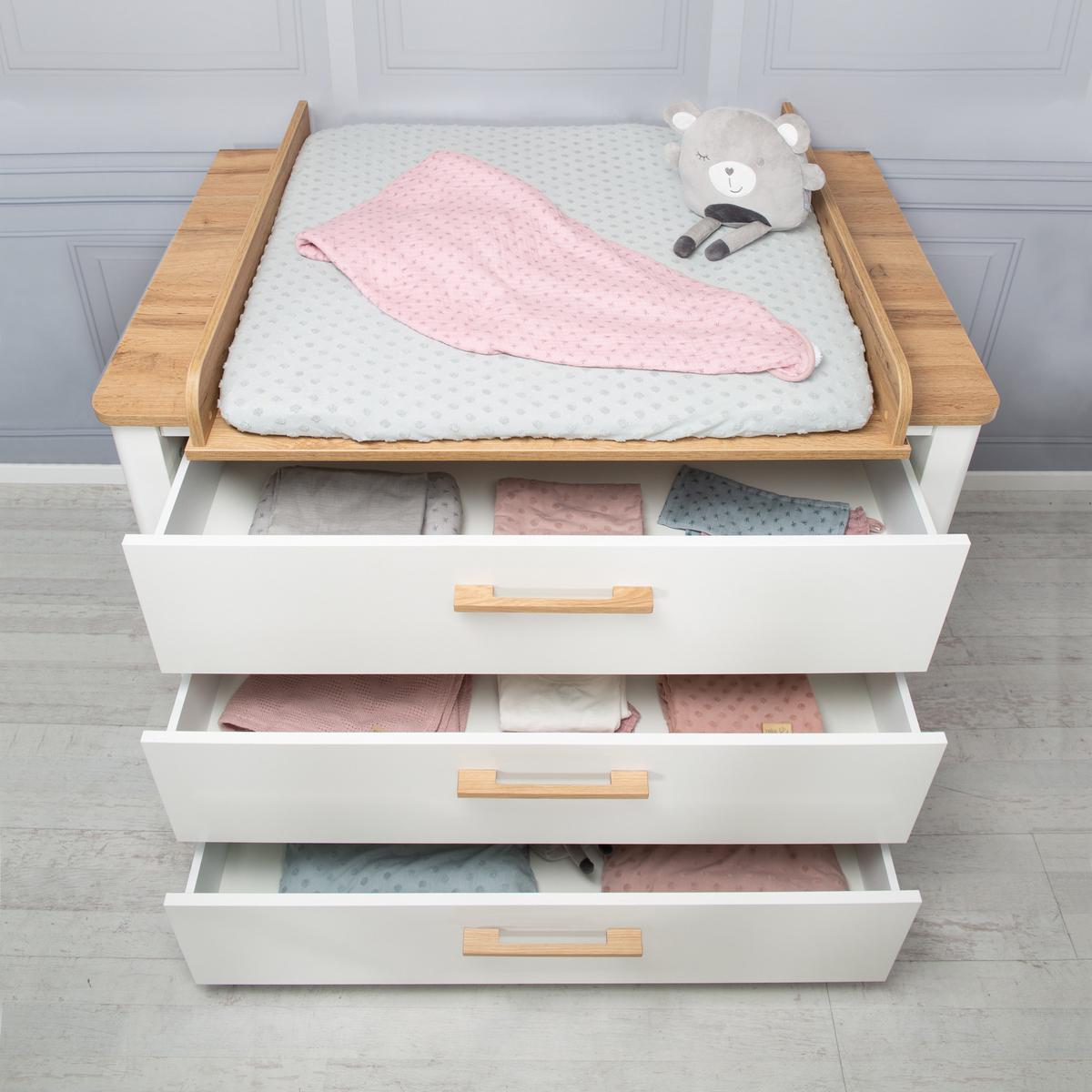 BABYZIMMER-SET Ava 2-teilig - Weiß, Holzwerkstoff (78/83.5/143cm) - Roba