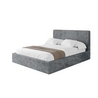 POLSTERBETT mit Bettkasten und Lattenrost, Bett mit Matratze H3/H4 - ALOVA 160x200 Dunkelgrau - Dunkelgrau, Holzwerkstoff/Textil (160/200cm) - ALTDECOR