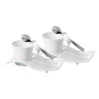 CAPPUCCINO-SET NewWave weiß 150 ml 6-tlg. - Weiß, Keramik (17/11.7/22cm) - Villeroy & Boch