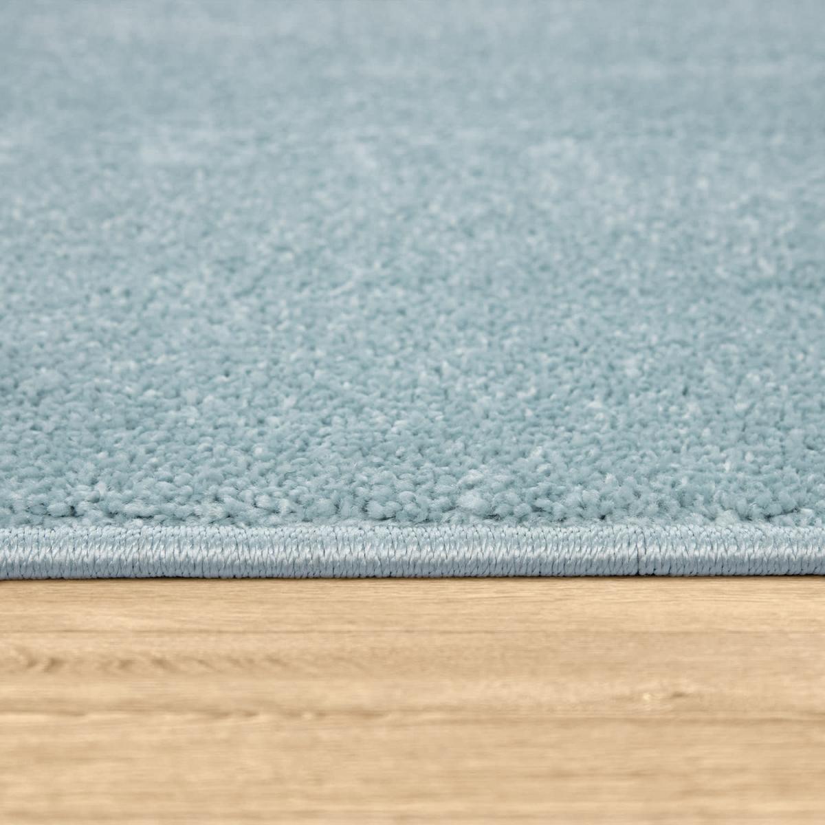 KURZFLORTEPPICH Waschbar, einfarbig, Türkis, Ø 160 cm - Blau, Textil (160/160cm) - KADIMA DESIGN