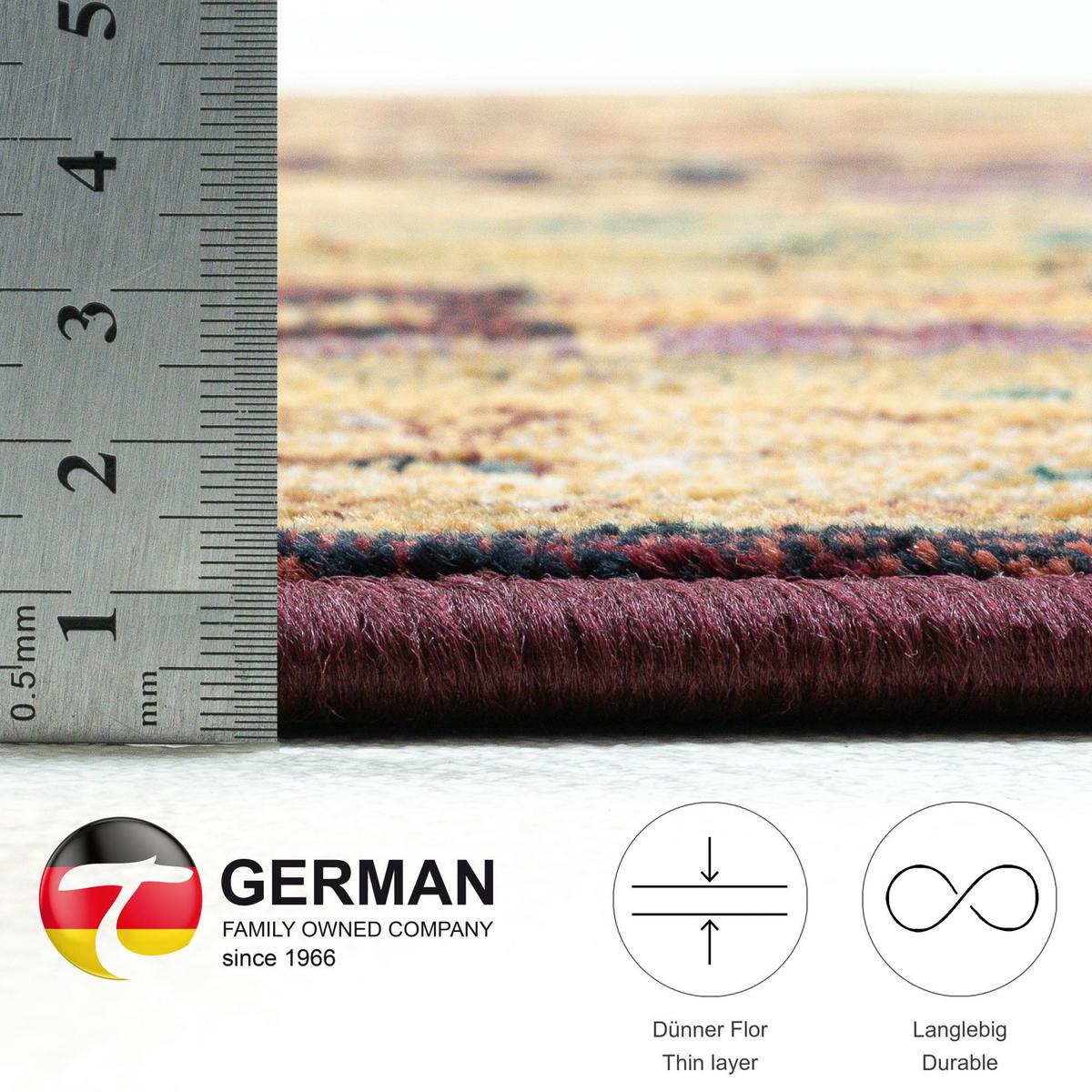WEBTEPPICH Gabiro 208 68x135 cm - Rot, Textil (68/135cm) - THEKO