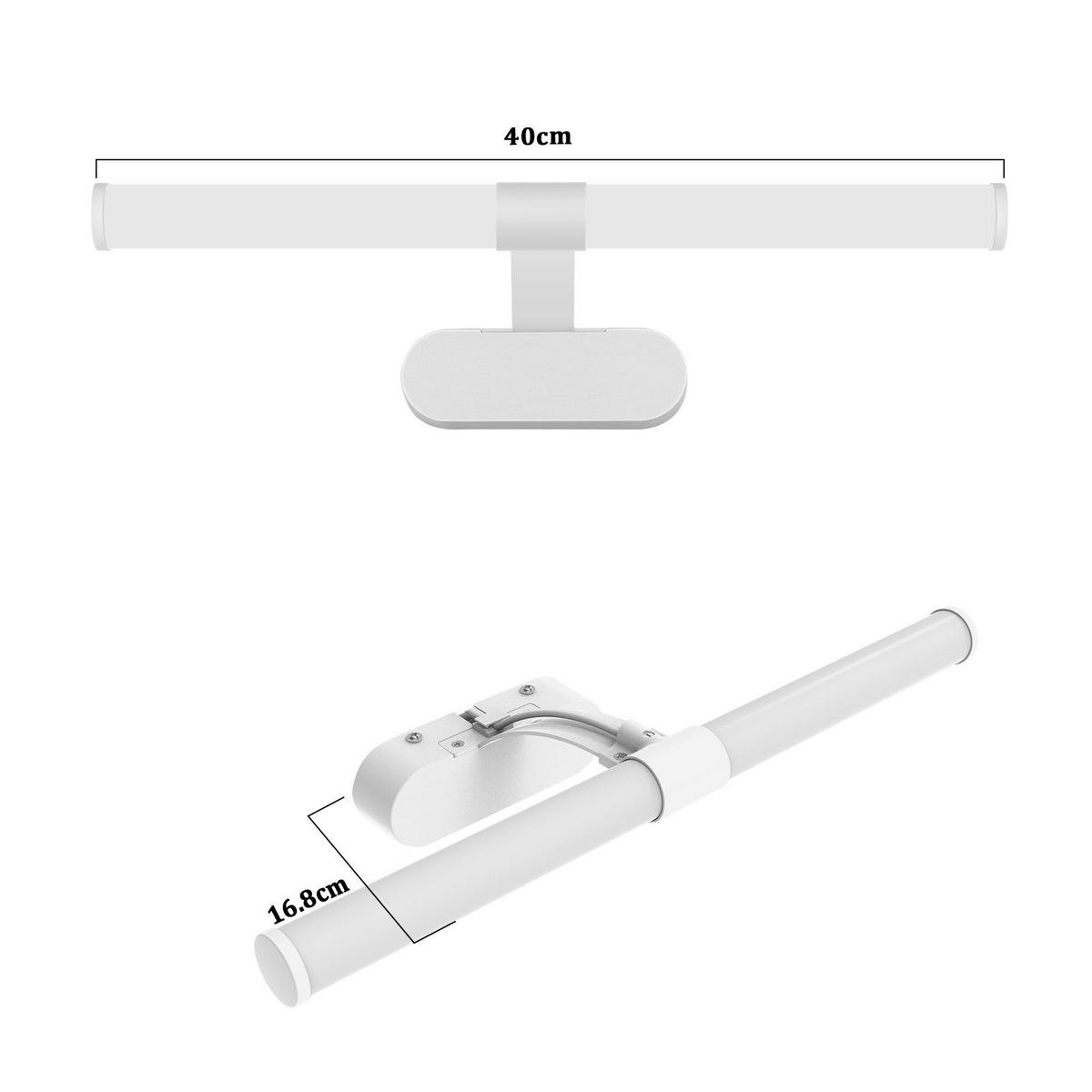 SPIEGELLEUCHTE HALLE 40/4/16.8 CM - Weiß, Metall (40/4/16.8cm) - Nettlife