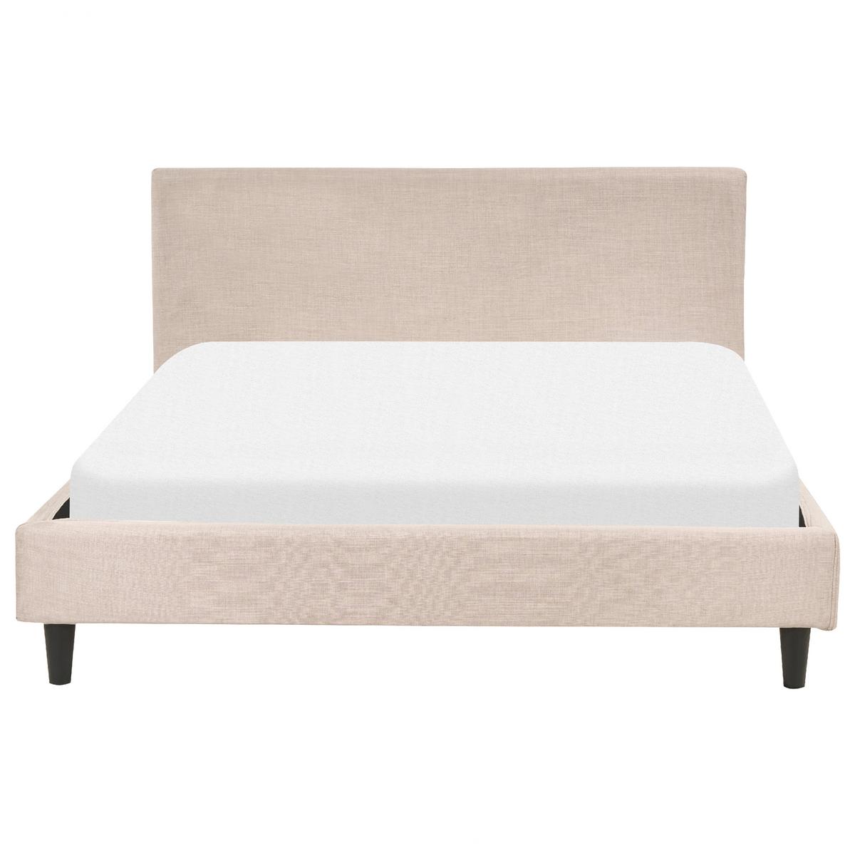 POLSTERBETT 140/200cm Sandbeige Fitou - Beige, Textil (140/200cm) - Beliani