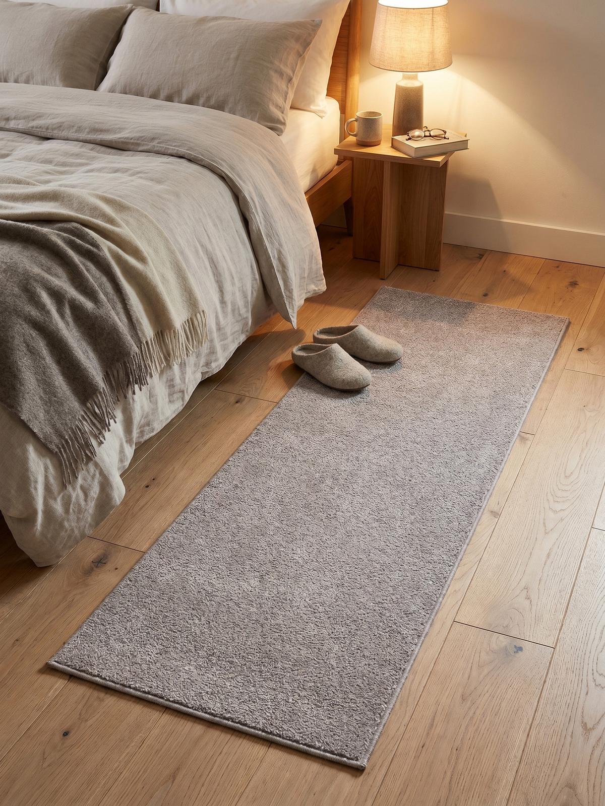 TEPPICH Kurzflor MAIN in Beige, einfarbig, 80 x 250 cm - Beige, Textil (250/80cm) - KADIMA DESIGN