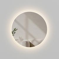 BADSPIEGEL Rund mit LED-Beleuchtung Ø 70 cm, 3 Lichtfarben, beschlagfrei - Transparent, Glas (70/70/3.5cm) - EMKE