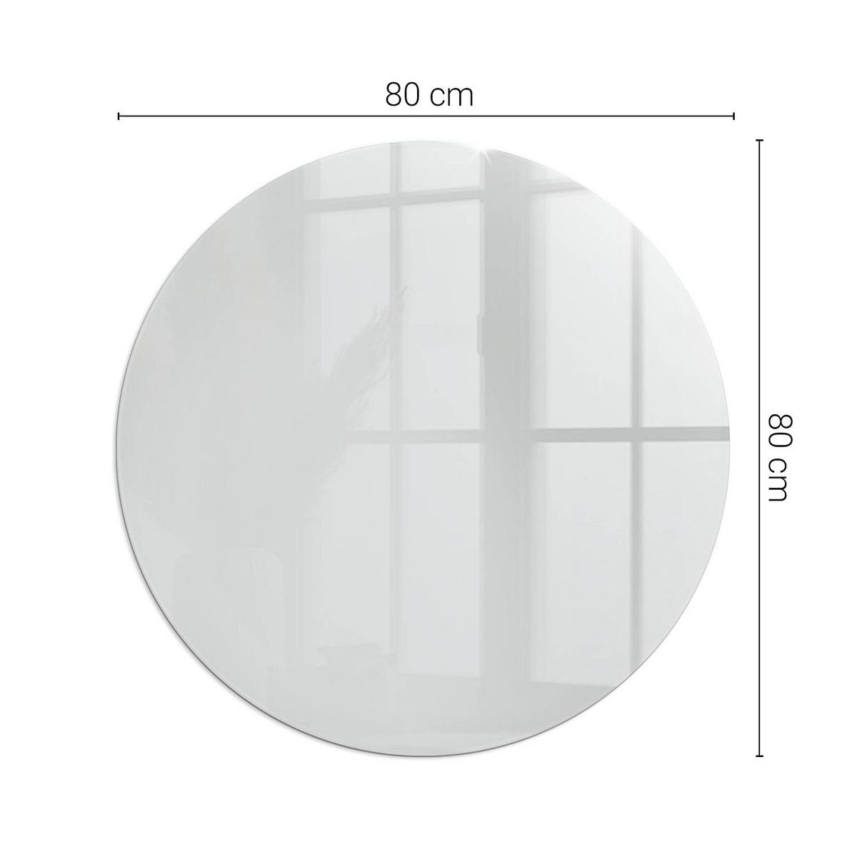 GLASPLATTE für Kamin Ø 80 cm - Grau, Glas (80/80/0.4cm) - TULUP